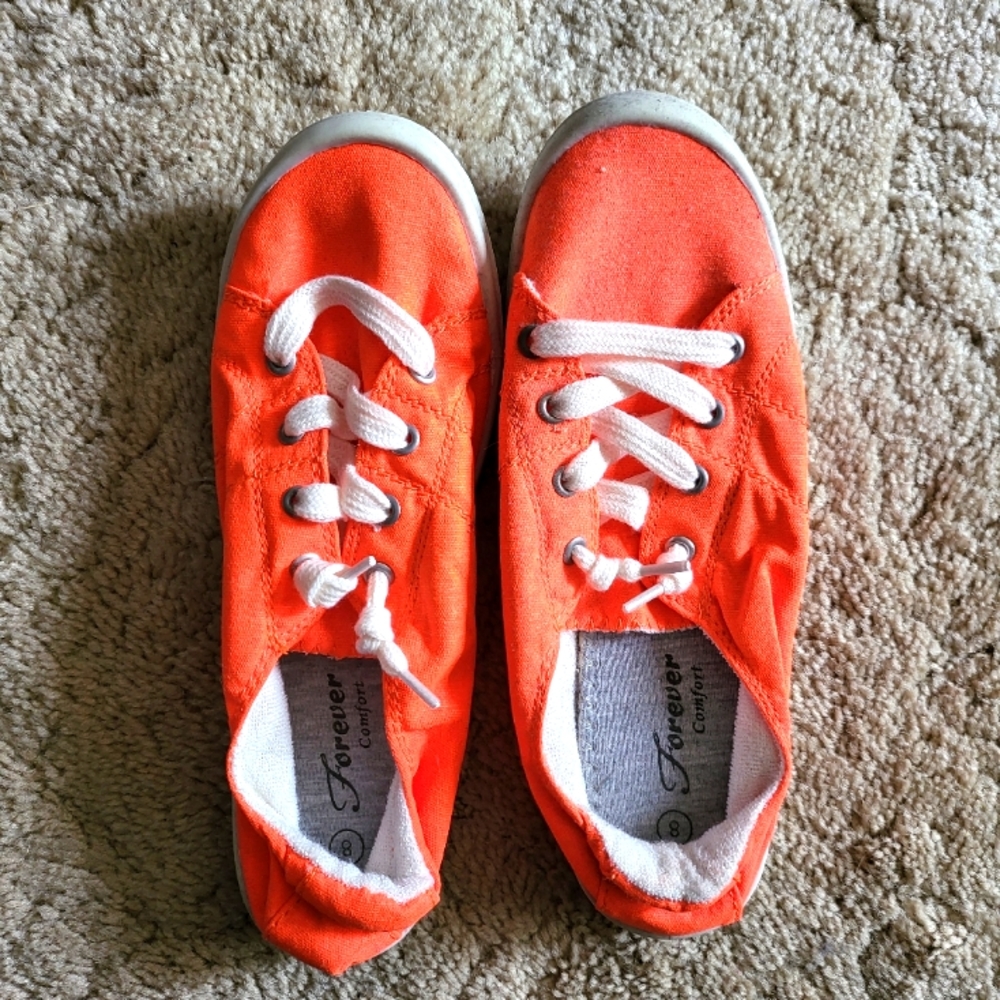 Orange sneakers